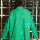 Organic Cotton and Linen Shirt in Meadow Flow