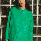 Organic Cotton and Linen Shirt in Meadow Flow