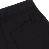 Amelia Wide Leg Trouser in Black Organic Cotton & Linen
