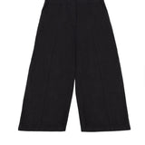 Amelia Wide Leg Trouser in Black Organic Cotton & Linen