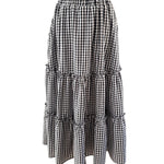 Gingham Tiered Maxi Skirt by The Well Worn