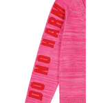 Do No Harm Take No Shirt Organic Cotton Cardigan in Hibiscus Cardigan Black & Beech