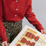 Ada Lambswool Cardigan Berry Red