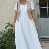 White Cotton Gauze Dress by Onesta X Percy Langley
