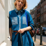 Etta Oversized Shirtdress in Japanese Denim Cotton