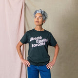 Liberté, Egalité, Sororité Charcoal T-Shirt Black & Beech