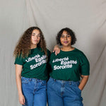 Liberté, Egalité, Sororité Forest Green T-Shirt Black & Beech