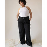 Brooks Wide Leg Trousers Black