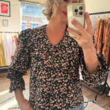 Luna Blouse in Deco Floral