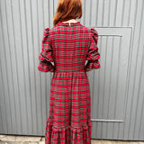 The Rosalie Dress in Red Tartan