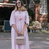 Margot Dress in Candy Striped Cotton