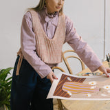 Daisies in Striped Vase