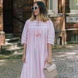 Margot Dress in Candy Striped Cotton
