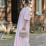 Margot Dress in Candy Striped Cotton