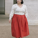 Red Cotton Tina Skirt