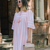 Margot Dress in Candy Striped Cotton