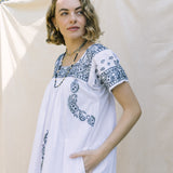 Kaftan Bandana Embroidery White
