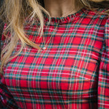 The Rosalie Dress in Red Tartan