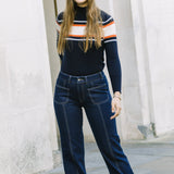 Denim Jean with Patch Pockets and a Bootcut Leg