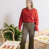 Ada Lambswool Cardigan Berry Red