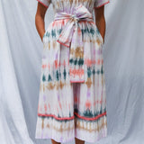 Mexican Crochet Kaftan Dress in Tie Dye