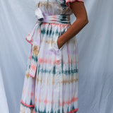 Mexican Crochet Kaftan Dress in Tie Dye