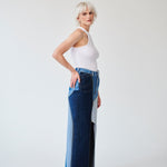 Embrace sustainability with our new upcycled denim maxi skirt. Crafted with love and a commitment to the environment, each skirt tells a unique story while reducing fashion waste.
