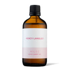 Our Muse Bath & Body Oil is handmade in the UK in small batches from 100% natural ingredients.  Made using our aromatherapy blend of Musing essential oils. Muse is an uplifting and cleansing blend of Geranium, Petitgrain and Frankincense 100% Essential Oils.