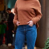 Made from brushed organic cotton, the Winnie Jumper by Onesta is so comfortable that once you put it on you won’t want to take it off! Perfect for the changing seasons, it is exceptionally soft, snug, and warm. Featuring a high roll neck, deep cuffs and a dropped hem, you will be reaching for this jumper time after time this autumn winter!  100% organic cotton; Made in Wales by Onesta.