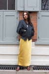Ridley Mustard Slip Skirt by Percy Langley