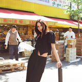 Maya Linen Trousers in Black