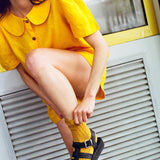 Frances Linen Cropped Blouse in Marigold