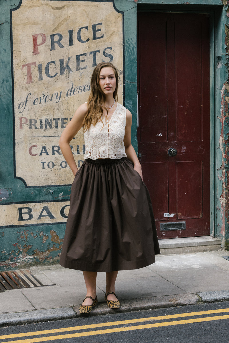 Tina Skirt in Brown by Elwin