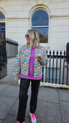 Cici Printed Cotton Quilted Jacket by Raf and Grace