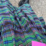 Lottie Green Tartan Midi Skirt