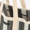 Large Recycled Plastic Black and Cream Stripe Shopper by Raf and Grace