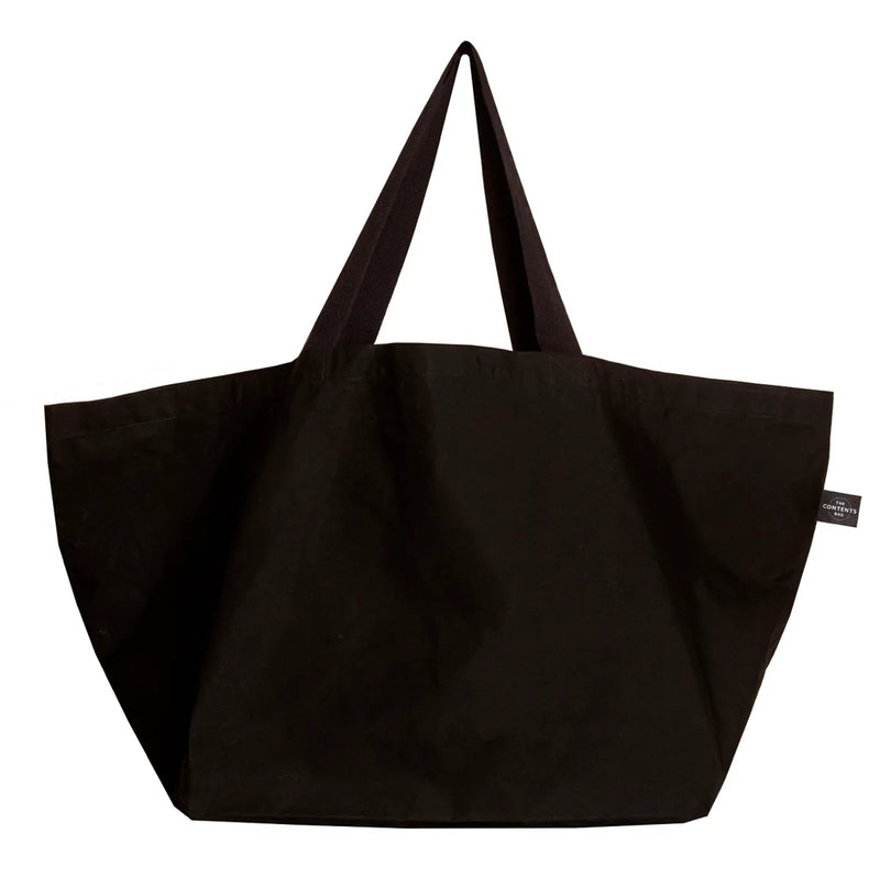 Jet Black Oversize Contents Bag by The Contents Bag