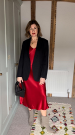 Audrey Dress In Red by Lora Gene