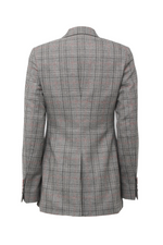 Double Breasted Prince of Wales Black & White Check Wool Blazer by Anna James
