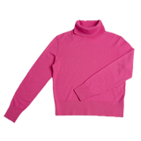 Anne Polo Neck Cropped Jumper in Pink