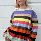 Rainbow Stripe Cashmere Blend Sweater