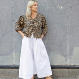 White Super Wide Leg Culottes