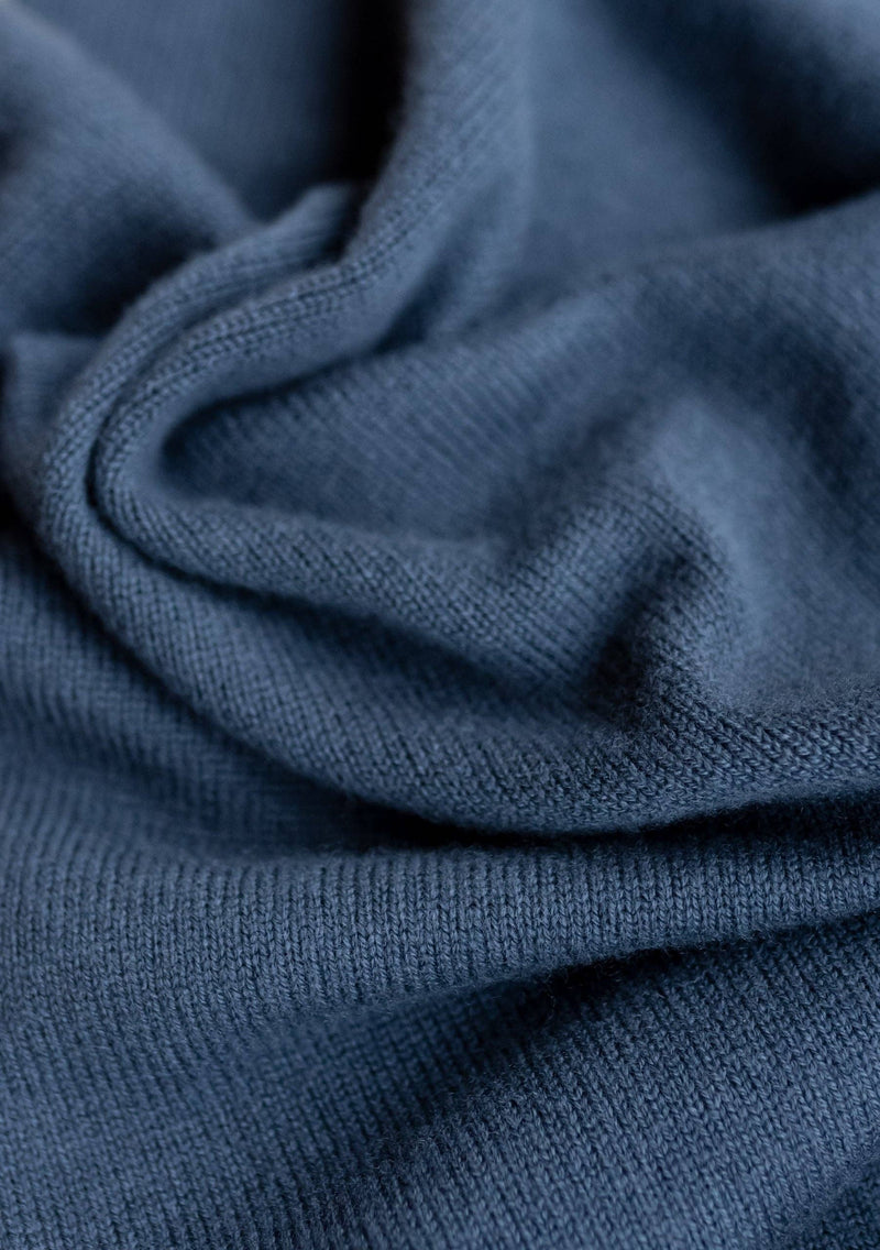 Merino Triangle Scarf in Navy by TBCo.