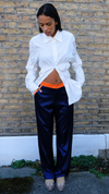 Navy Silk Trousers by No Emotions