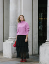 Moss Stitch Chunky Sweater in Pink by Quinton + Chadwick