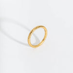Antique Textured Gold Stacking Ring