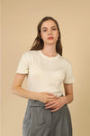 The Essential Silk Knitted T-Shirt by Lora Gene