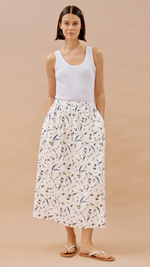 Spring Pressed Floral Skirt by Albaray