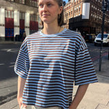 Else Striped T-Shirt in Brown/Blue