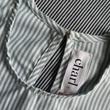Sailor Smock Top in Green and White Stripe